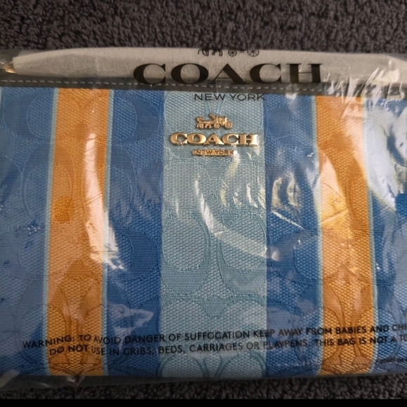 NWT COACH C4086 Mollie 25 Jacquard Stripe Crossbody Tote w/Large Wristlet - Picture 6 of 8